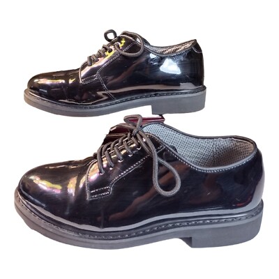 Rothco High Gloss Military Dress Lightweight Patent Leather 8R Black 