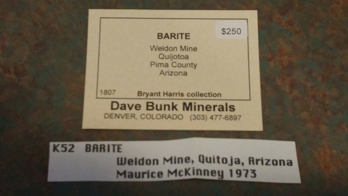 Natürliche große Barytprobe Weldon Mine Quijotoa, Pima County Arizona - Bild 7 von 7