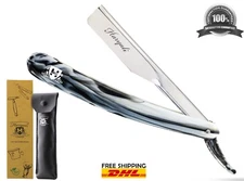 Vintage Shaving Cut Throat Straight Razor Rasoirs Rasoi Plastic Handle with Case