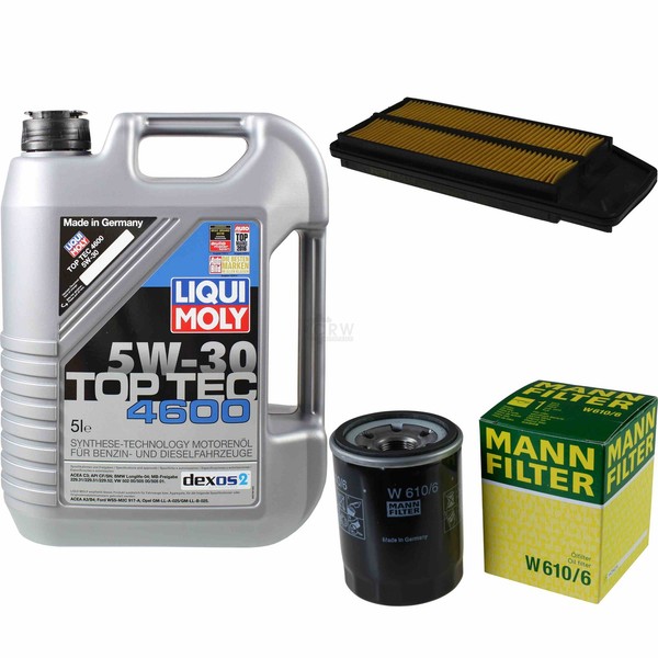 Mann Inspektionspaket 5L Liqui Moly Top Tec 4600 5W-30 FüR Honda Accord VII 2.0-image