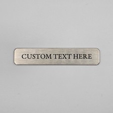 Custom Metal Asset Tags - Laser Engraved - 60x12mm Industrial ID Plate
