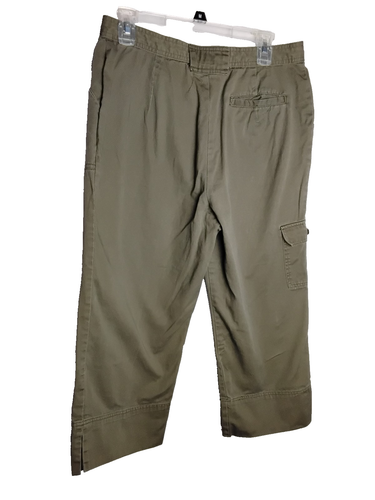 Duck Head klassische Capri khaki grün Damengröße 12 mit mehreren Taschen - Bild 2 von 3