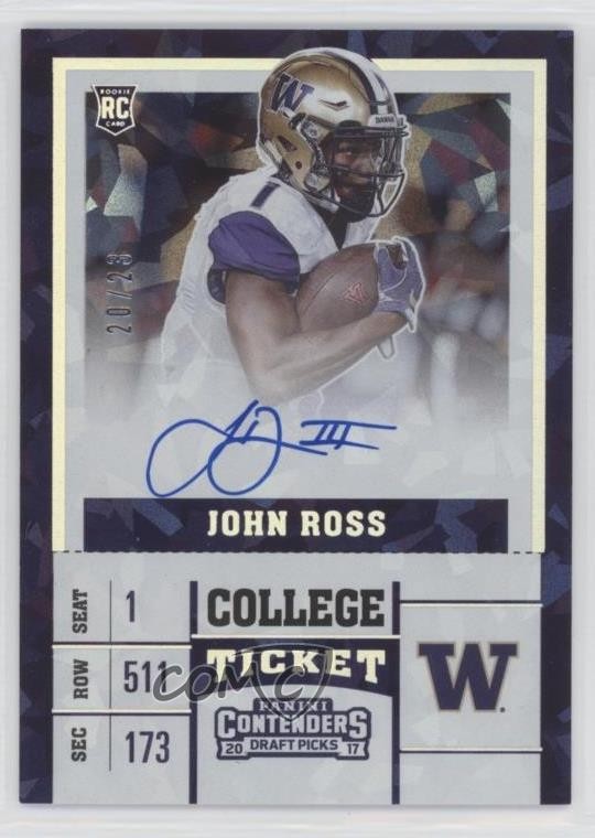 John Ross Panini Contenders Draft Picks #116 Autograph-Cracked Ice