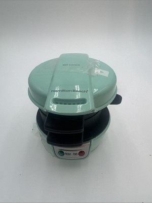 Hamilton Beach Breakfast Sandwich Maker with Egg Cooker Ring Mint 25482 New