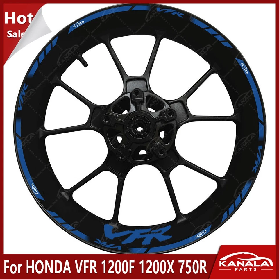 For HONDA VFR 1200F 1200X 750R Motorcycle wheel Waterproof decals stickers New Foto 3 de 4