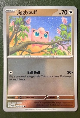 Pokemon TCG Jigglypuff 76/94 Phantasmal Flames ME2 Reverse Holo NM