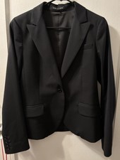 Theory Womem a Size 10 Black Wool Blend Blazerr