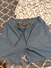 L.L. Bean Men's Tropical Hawaiian Blue Swim Trunks XL Classic Beach