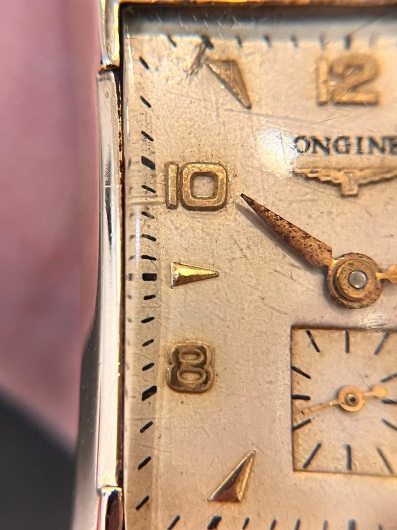 Longines 9lt 10kgf Rectangular Antique Watch 10k … - image 5