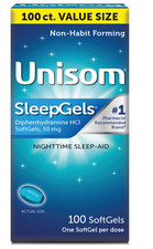 Sleeptabs, Nighttime Sleep-Aid, Doxylamine Succinate 50mg 100softgells,