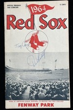 Tony Conigliaro Signed 1964 Boston Red Sox Program 1st HR Opening Day Unscored⚾️