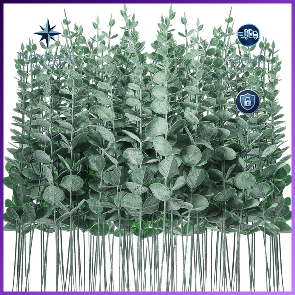KüNstlicher Eukalyptus Zweig Deko 30 StüCk Pflanze FüR Wohnraum Gestaltung-image