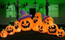 12FT Halloween Inflatable Pumpkin Outdoor Decorations, Blow Up Yard Decorations