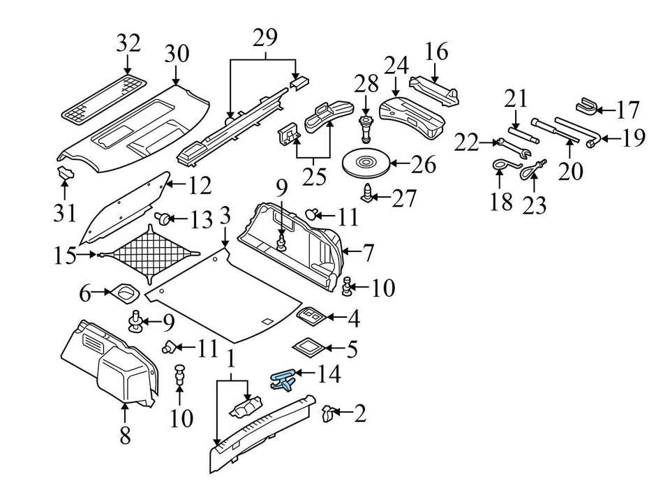 2004-2008 2010-2016 2018-2024 AUDI S4 B7 - Gancho/cabide de carga porta-malas 6Y5867615 - Imagem 3 de 4