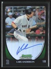 Lars Anderson 2011 Bowman Chrome Refractor RC Auto /500 #192 Boston Red Sox