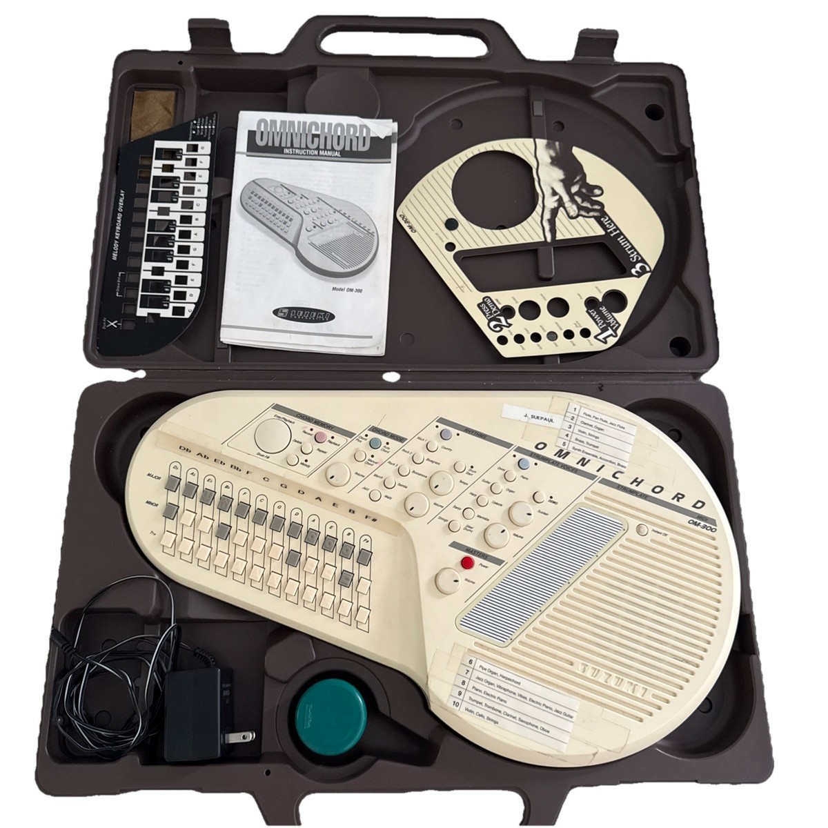 鈴木楽器　オムニコード(omnichord) omnichord OM-300 Vintage SUZUKI OMNICHORD OM-300 Synthesizer Case Overlays Power