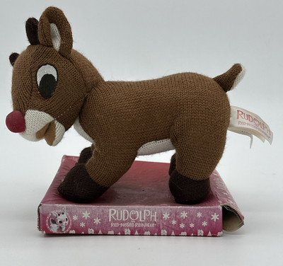 Rudolph The Red Nosed Reindeer Knit Stuffed Plush Toy Dan Dee Collectors