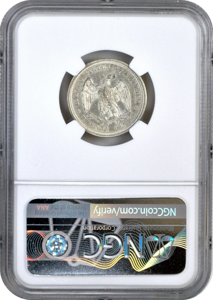 1875-S Twenty Cent 20C Piece NGC AU About Uncirculated Details Cleaned - Image 2 of 3