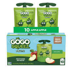 GoGo squeeZ No Sugar Added Apple Applesauce and Fruit Puree Pouches, 3.2 oz 10