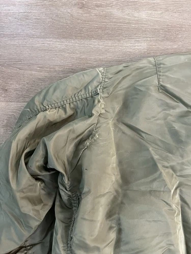 Vintage 80s Alpha Industries MA-1 Flight Bomber Jacket XXX-Large Olive Green USA image 7