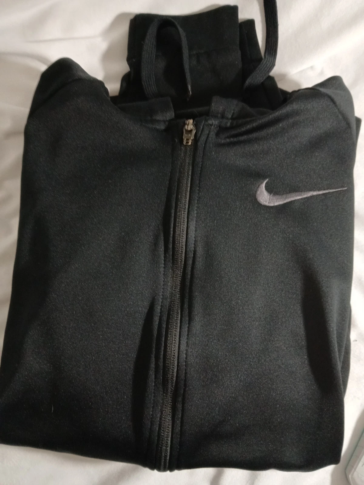 Mens NIKE Dri-Fit Full Zip Black Hoodie Jacket Size M