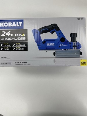 Kobalt 24V Max Brushless Handheld Planer 3-1/4in Li-Ion Blue KPL124B-03