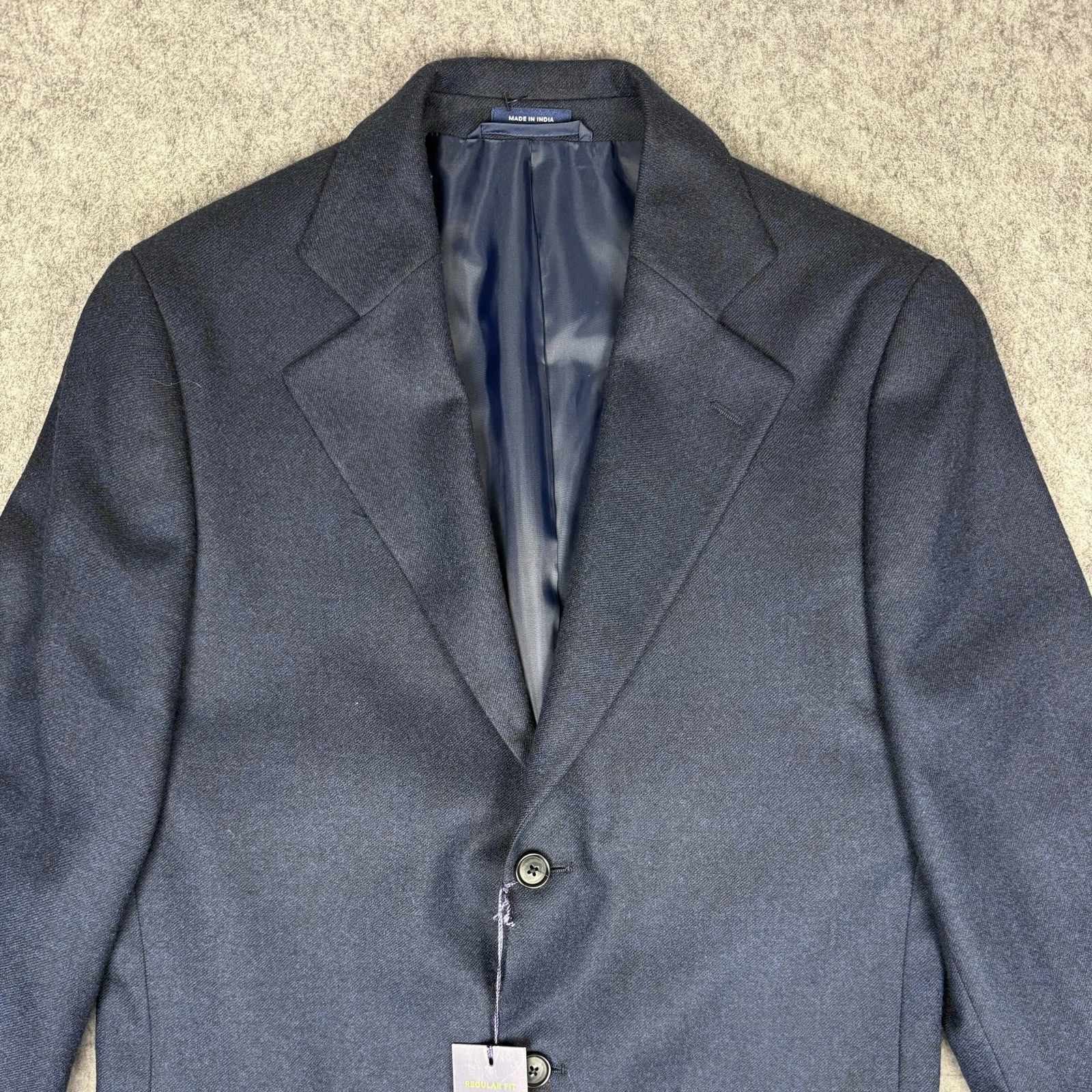 STAFFORD Mens Small NWT Regular Fit 100% Wool Overcoat Trenchcoat $260 MSRP image 2