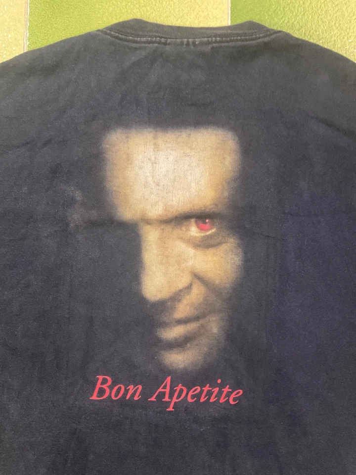 Camiseta vintage 2001 Hannibal Bon Apetite promoción de película talla XL Hannibal Lecter Foto 3 de 4