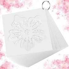 60 Pcs 6x6 Inch Flower Stencils for Painting on Wood Reusable Floral Bird Wall