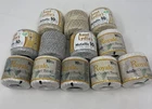 12 Rolls Aunt Lydia's & Royale Metallic Crochet Thread Gold Silver White lot
