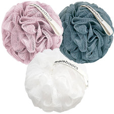 Mainbasics Bath Shower Loofah Sponge Pouf Body Scrubber Exfoliator Body Wash Spo