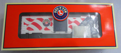 LIONEL 6-26777 BC FLAG CAR CON LUCES BOXCAR USADO POLVORIENTO | Zustand: Used