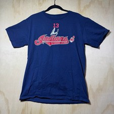 Majestic Cleveland Indians Asdrubal Cabrera #13 MLB Tee Vintage Logo Medium