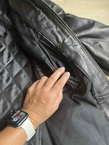 Calvin Klein Black Soft Leather Men's Jacket SZ XXL - Picture 9 of 11