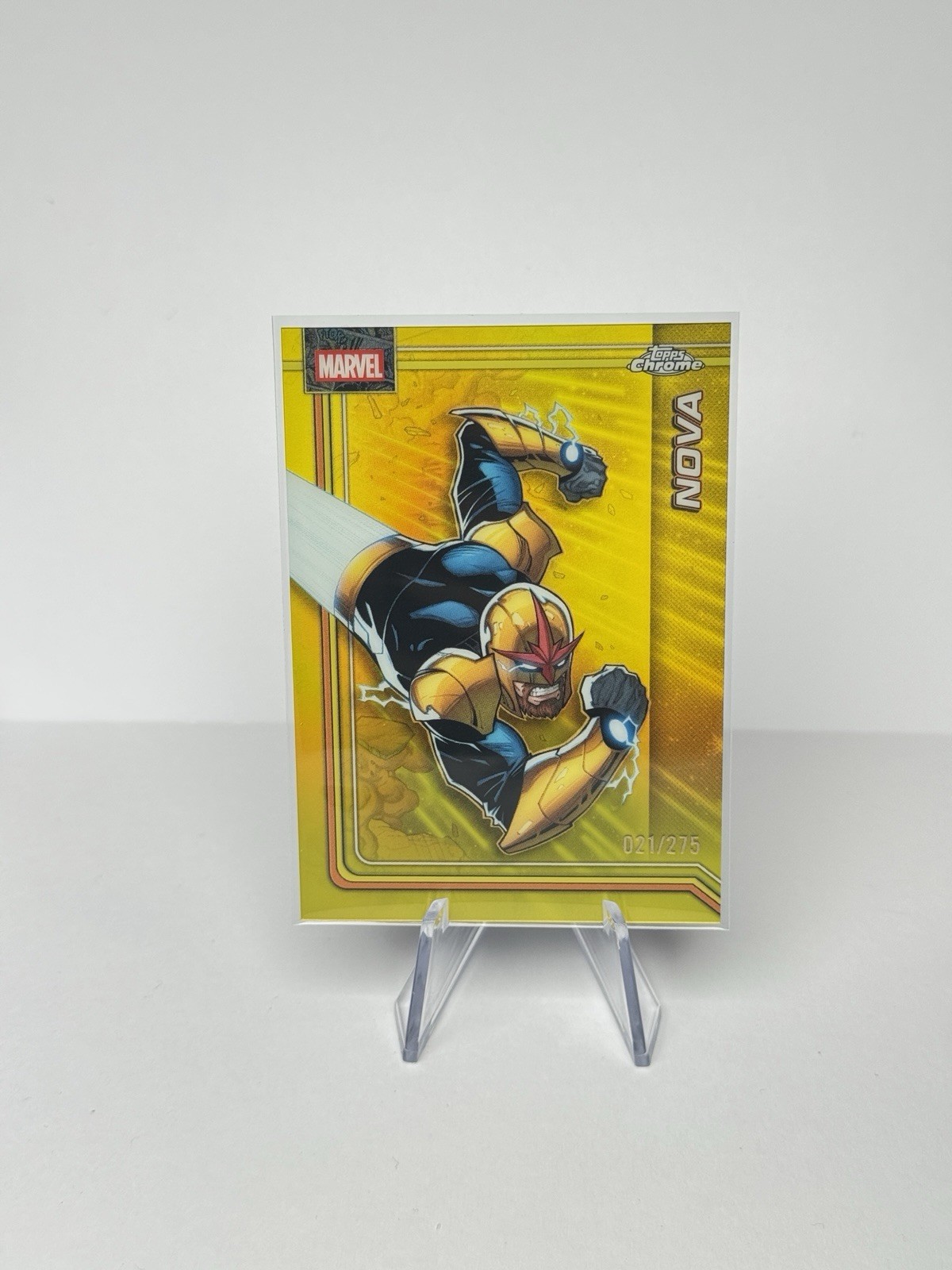 2026 Topps Chrome Marvel #89 Nova Yellow Refractor /275