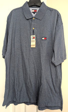 VTG Tommy Hilfiger Polo Shirt Mens XL Blue MWT New Old Stock 90s Flag Logo Pique