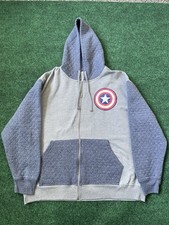 Marvel Avengers Captain America hoodie sweatshirt Full Zip men's XL extra large