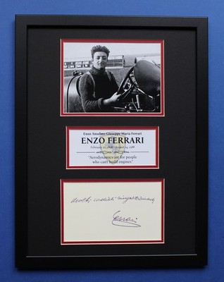 ENZO FERRARI Replik Autogramm Rahmen Limited Edition