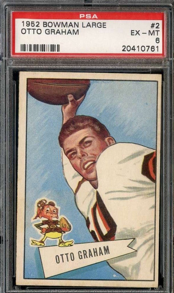 1952 BOWMAN LARGE #2 OTTO GRAHAM PSA 6 BROWNS HOF