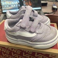 Vans Brooklyn Ls V Toddler 4.0 Evening Haze Purple Foil Suede VN000D7XUUI NEW