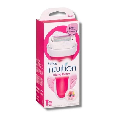 Schick Intuition Island Berry Rasierer Set - Acai Beeren Extrakt, 2 Nachfüllpackungen