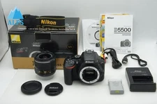 Nikon D5500 24.2 MP Digital Camera Black Body w/ AF-S DX 18-55mm VR II #251217l