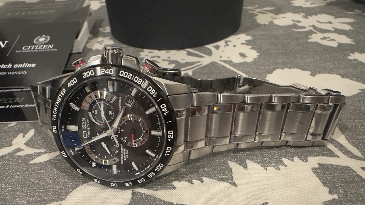 シチズン 電波ソーラー時計　GN-4W-S-12G/ECO DRIVE/クロノ CITIZEN (シチズン) エコドライブ クロノグラフ アテッサ GN-4W