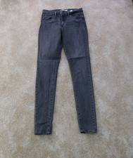 Levi's 721 High Rise Skinny Jeans Womens 29 Black Stretch Denim