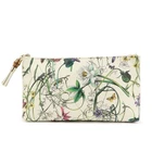 GUCCI Flora Bamboo Leather Cosmetic Accessory Pouch Ivory 338815 Auth Used F/S