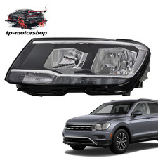 Left Halogen Headlight Assembly For 2018-2021 Volkswagen Tiguan W Led Drl
