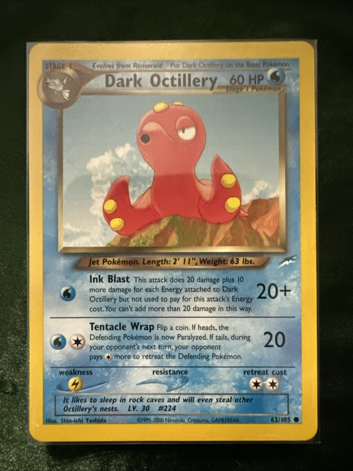 Pokémon TCG Dark Octillery Neo Destiny Card 62/105 Unlimited Common
