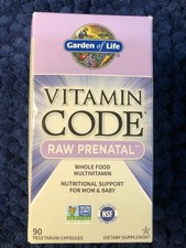 Garden of Life Vitamin Code Raw Prenatal 90ct Exp 04/2026