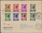 LS90584 Belgium 1937 to France registered anti-tuberculosis FDC used