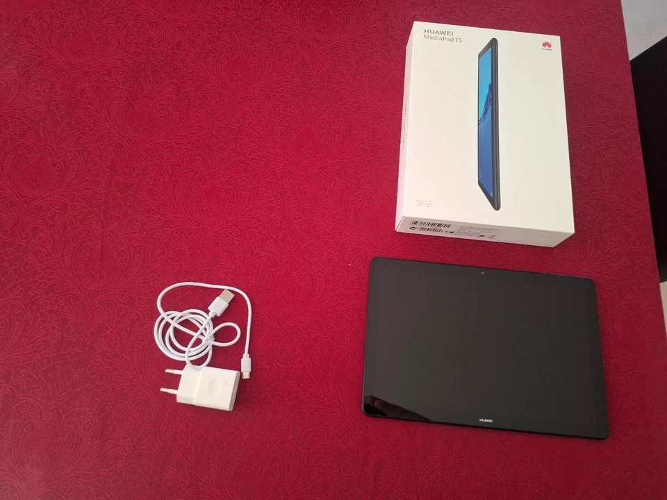 Huawei MediaPad T5 LTE 16GB, Wi-Fi + 4G (Ohne Simlock), 10,1 Zoll - Schwarz - Bild 2 von 2